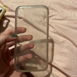 clear sparkly iphone xr case